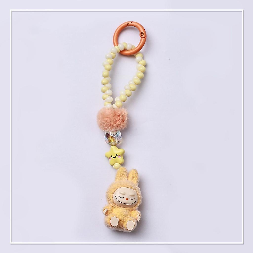Keychain Mobile Phone Lanyard Girl Accessories Cute Long String Beaded Pendant Bag Pendant Cute