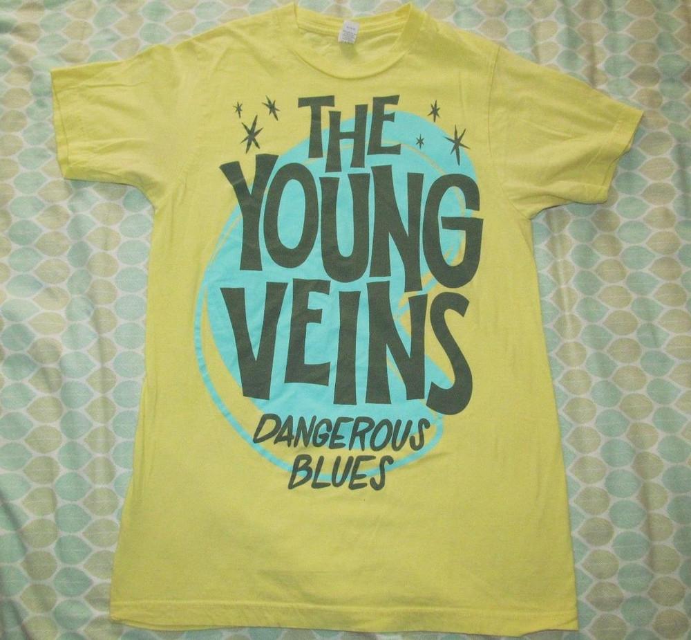 

Rare THE YOUNG VEINS DANGEROUS BLUES Yellow cotton T-shirt AL992 Unisex T-Shirt L