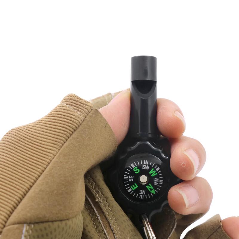 MR MOOSE WH-2 Whistle & Compass Keychain