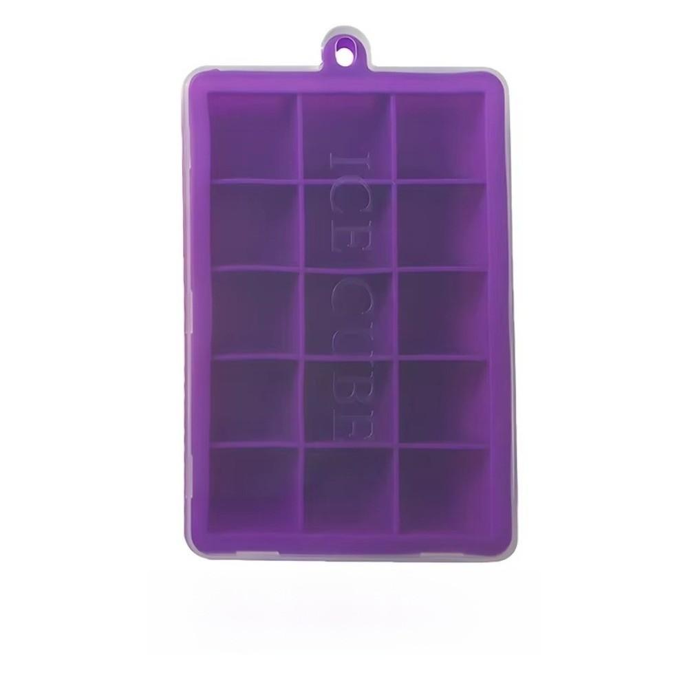 New Silicone Ice Cube Tray 15 Grid with Lid Square Ice Tray DIY Ice Maker Kitchen Tool