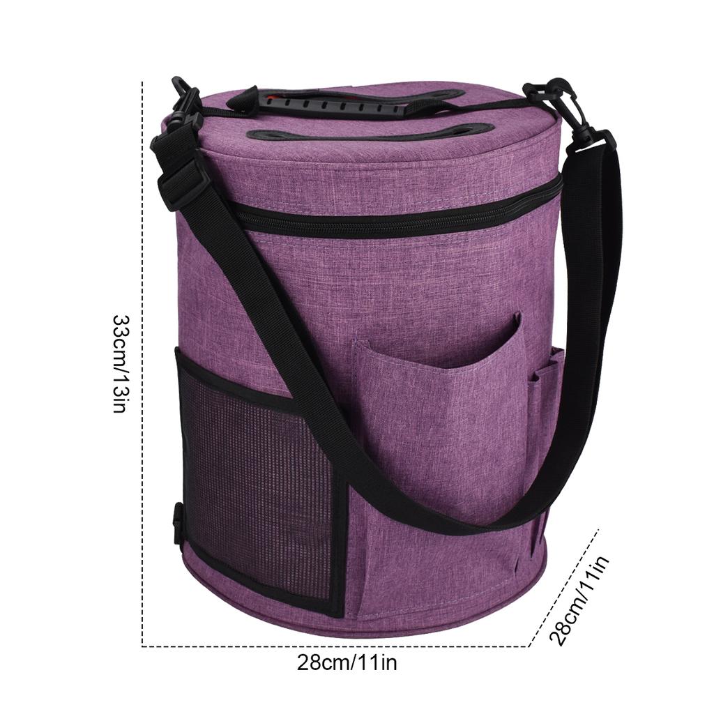 Knitting Yarn Round Crochet Bag Knitting Needles Yarn Tote Organizer DIY Craft Storage Basket Sewing Tool Accessories Travel Bag