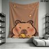 Capybara Wall Tapestry Aesthetic Wall Hanging Printed Fabric Blanket Decorative Tapestries for Bedroom Living Room Home Decor