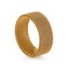 Euro-Amerikanisch Herren Modern Edelstahl Gold Schwarz Farbe Netzarmband Ring 8mm Breit Für Herren Damen Mode Schmuck