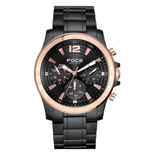 [FOCE] FOCE 44mm Men s Multifunction Metal Watch FM8301BKG FM8301BKG