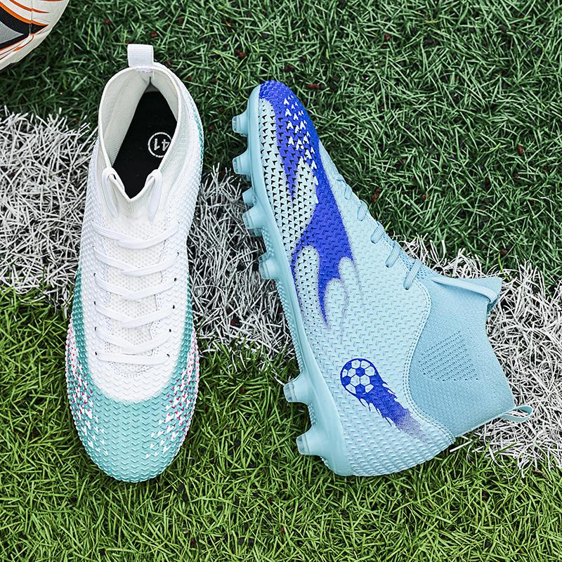 2024 Men's Soccer Shoes Large Size Ultralight   Football Boots Boys Sneakers Non-Slip AG/TF Soccer   Cleats Ankle Boots Unisex