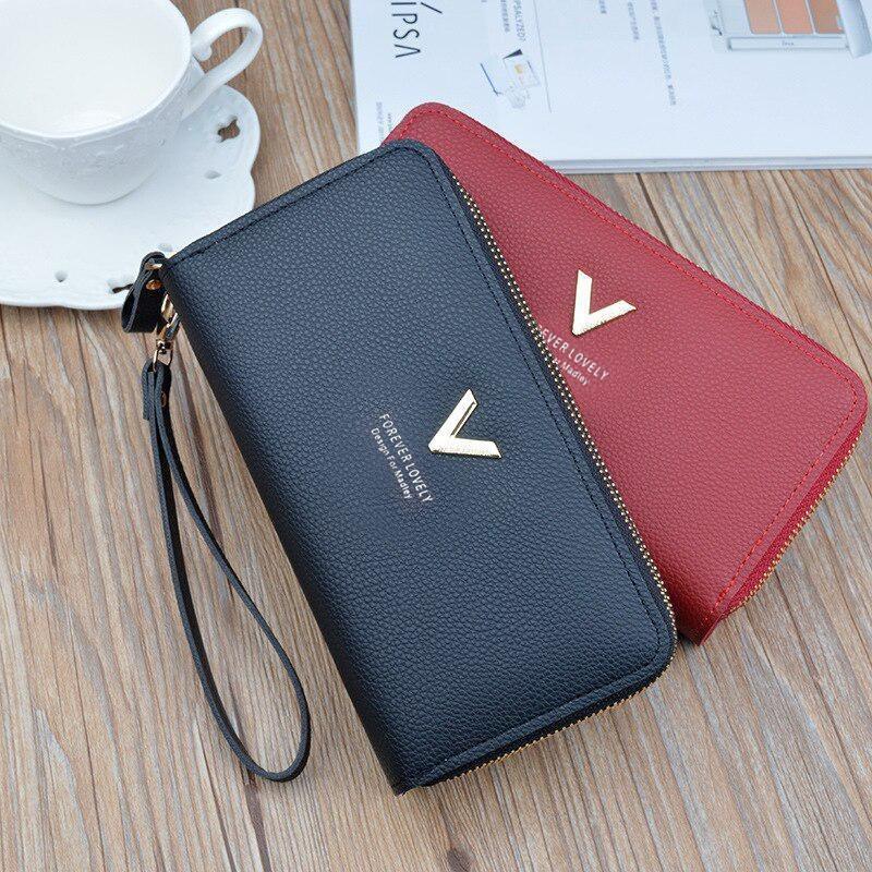 Women Wallets Double Zipper Long Large Capacity Female Purses Phone Pocket Card Holder Cartera Mujer