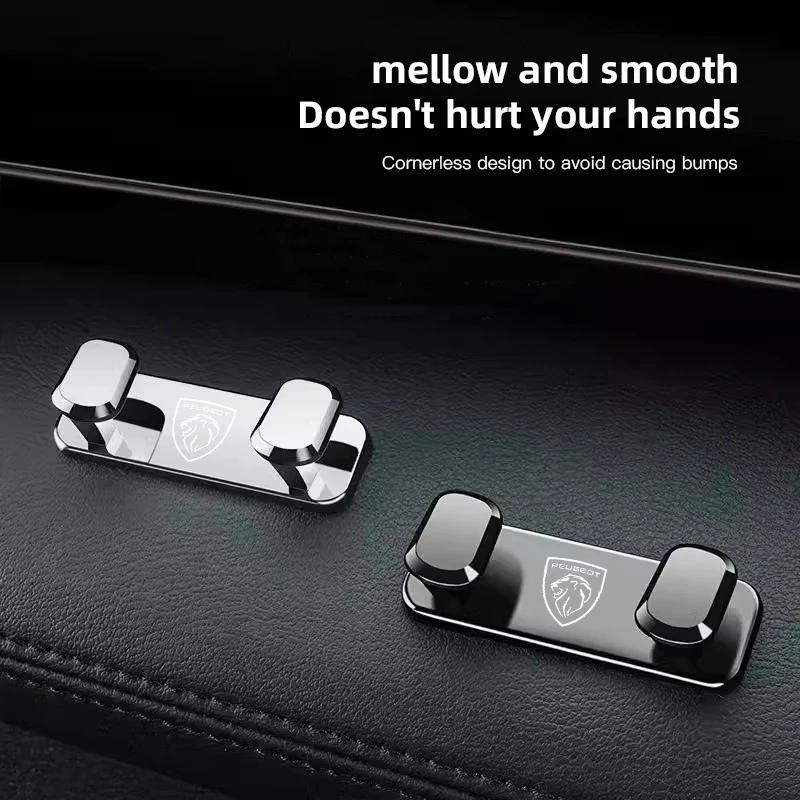 Car Mini Storage Hook Metal Adhesive Hooks Storage Rack For Peugeot 5008 508 408 4008 308 3008 208 2008 Landtrek Rifter e-Expert HGH3