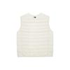 MLB FW23 New York Yankees Letter Patch Pattern Zipper Down Vest Unisex Vest Beige 3ADVB0426-50CRS