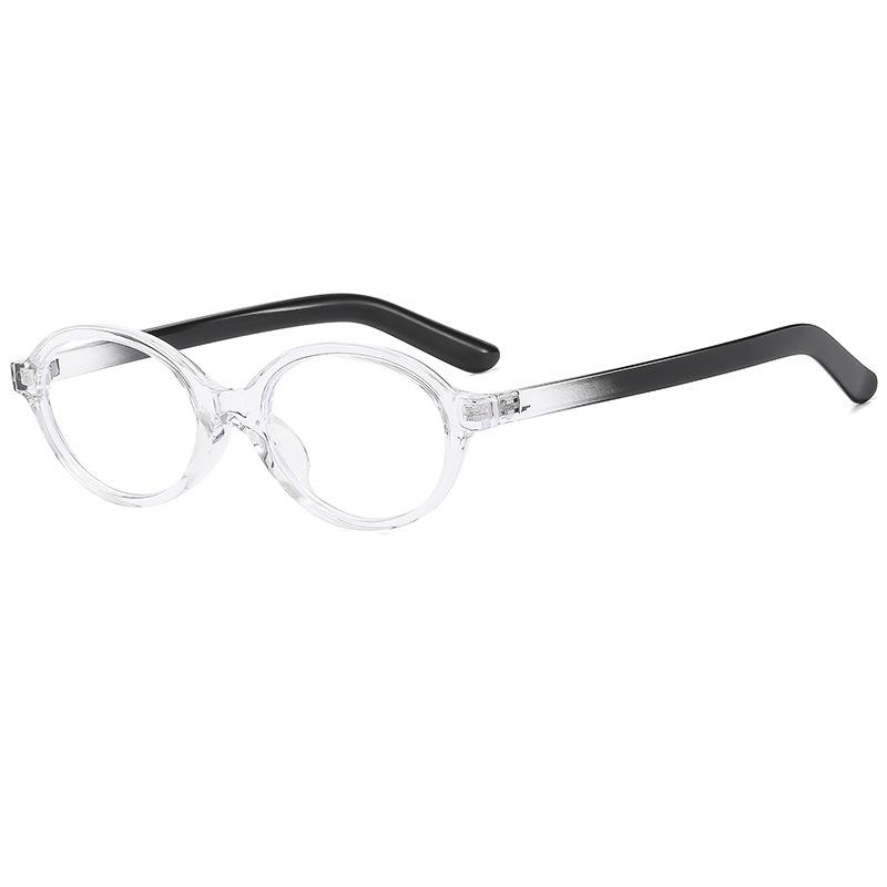 Women's Retro Oval Eyeglass Frame with Anti-Blue Light & Prescription Lens Compatibility