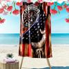 Firefighter Print Beach Towel, Large Soft Quick Dry Towel for Beach Camping Swimming