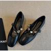 Super soft lambskin~ retro single shoes women's thick heel new models are beautiful and not tired shoes medium heel Mary Jane shoes