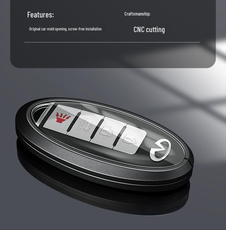 Infiniti Q50L/QX50/Q70L Key Case - Full-Cover Shell for G25/FX35 with Buckle