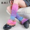 Gradient Rainbow Flared Leg Warmers: Japanese-Style Retro Y2K Trendy Socks
