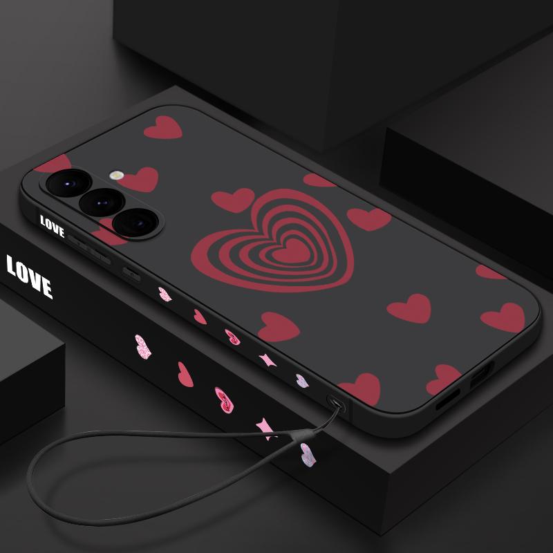Love Heart Print Magnetic Phone Case For Samsung Galaxy S26 S25 S24 Ultra S23 S24 S25 FE S22 Plus For Magsafe Soft TPU Cover