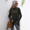Autumn Half High Neck Sweater Women's Solid Color Loose Fit Fashion Casual Temperament Versatile Knitted Bottoming Top