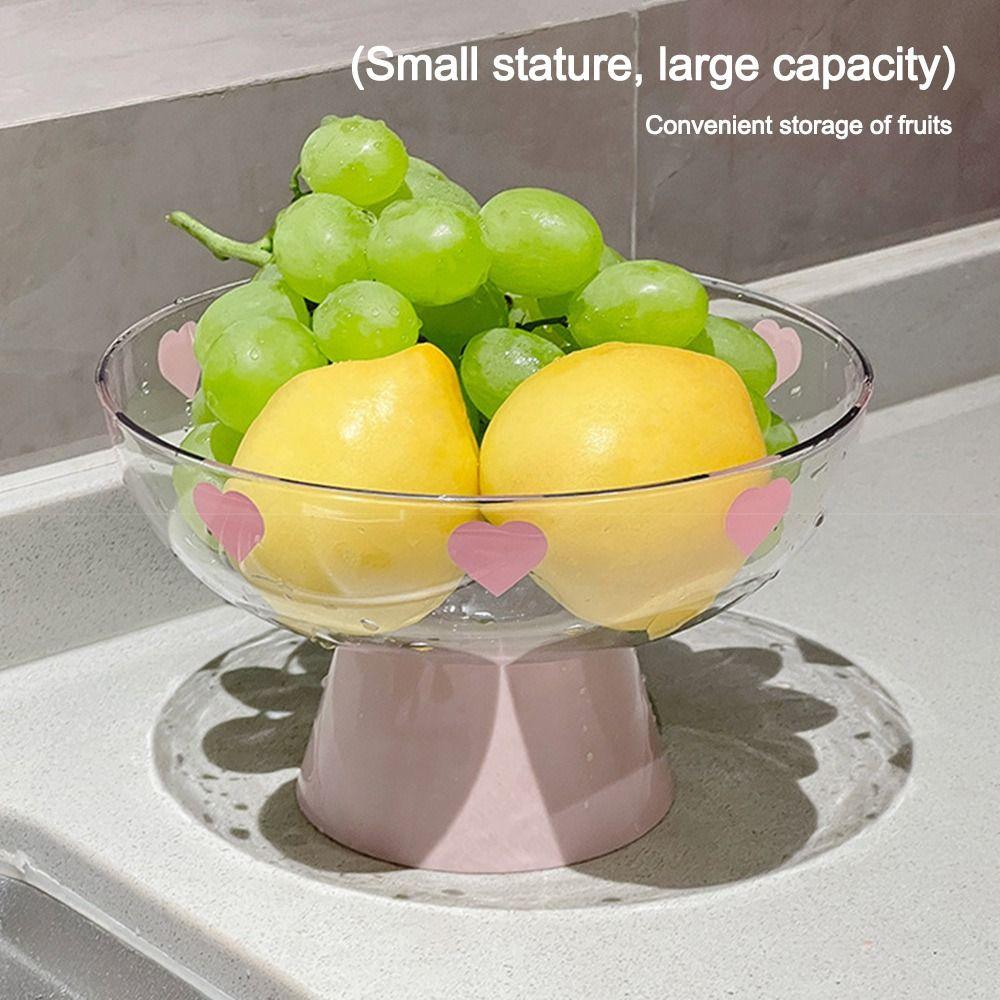 High-foot Candy Snack Tray Plastic Dried Fruit Plate New Fruit Plate  Household Desktop Storage