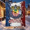 Club Deportivo Guadalajara Pattern Blanket for Home Decoration, Bed, Sofa, Car Travel, Camping, Suitable for All Seasons, Birthday Christmas Gift