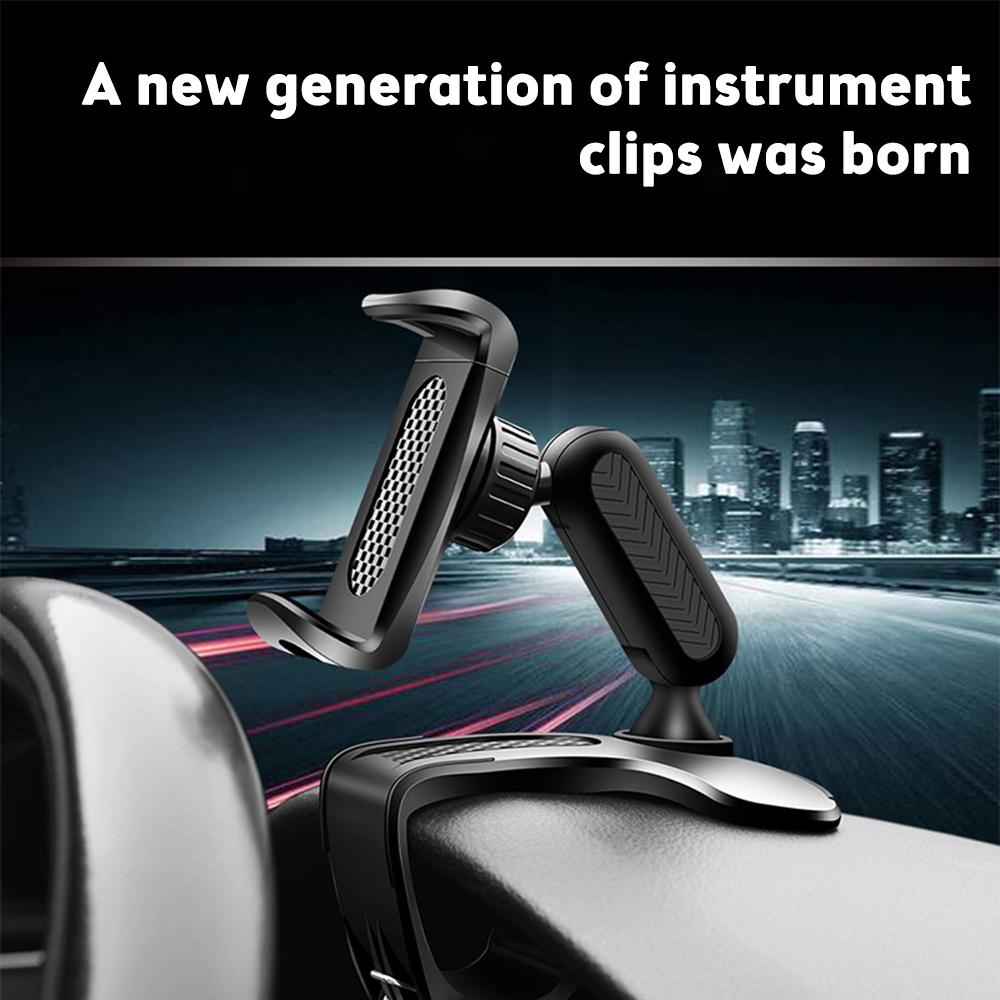 Auto Handyhalter Universelle Halterung Einrasten Armaturenbrett Windschutzscheibe Rückspiegel Navigation HUD Clip 360 Grad Drehbar Halterung