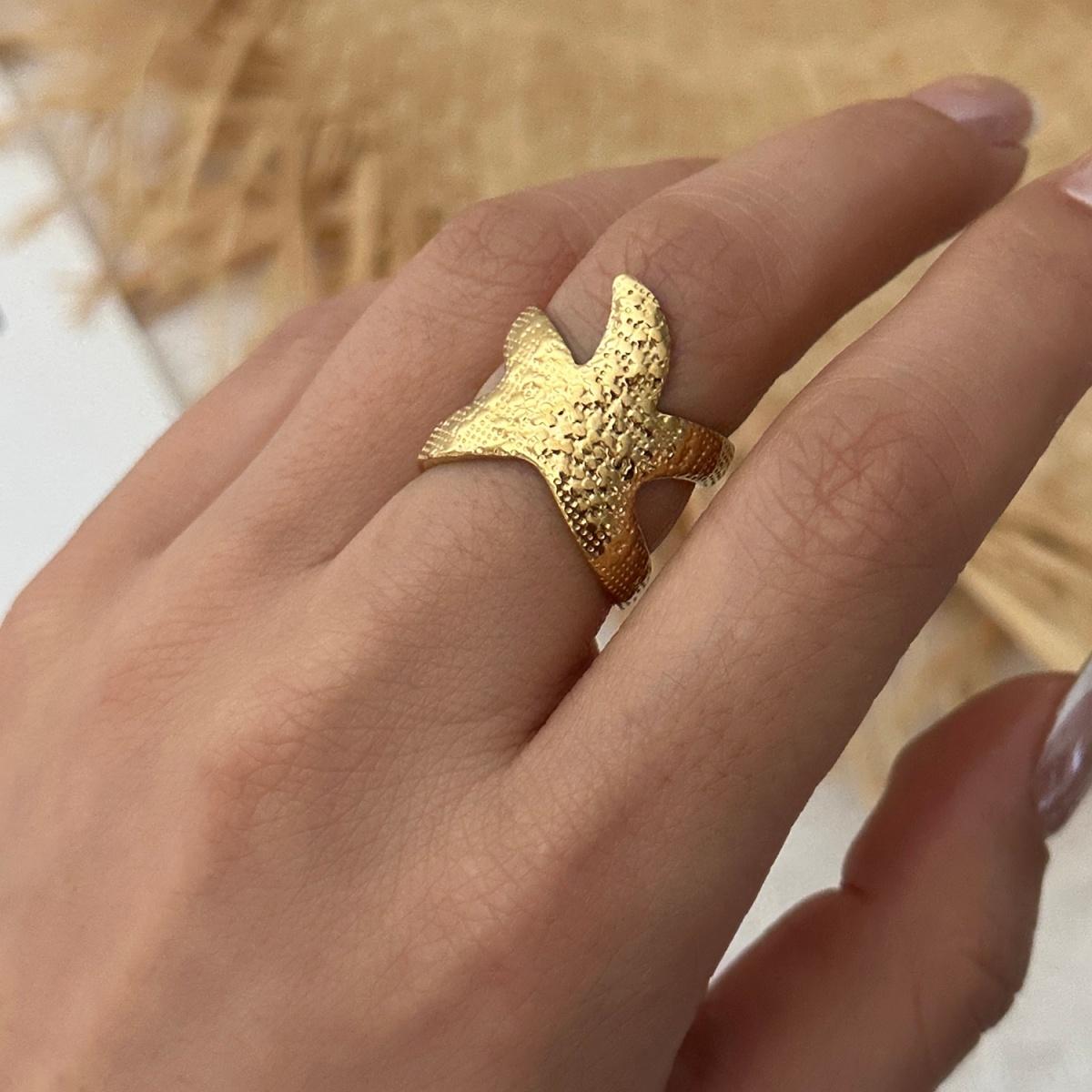 

Stainless Steel Starfish Shell Conch Butterfly Flower Ocean Rings For Women Men Vintage Floral Leaf Finger Ring Summer Zircon