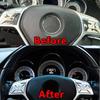 12Pcs Steering Wheel Buttons Sticker Trim Decoration Cover Sticker Replacement for Mercedes-Benz A B C E SLK SL ML GL ClA GlA W176 W212 W204 W246