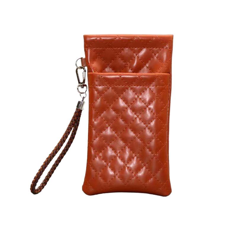 

Портативный чехол для солнцезащитных очков с мягкой подкладкой из ПУ кожи, легко использовать, чехол-мешочек для очков коричневый