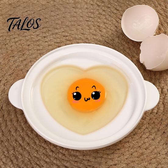 Reusable Egg Cooking Tray Heart Shape Microwave Poacher with Lid & Handle, Heat-Resistant Food-Grade PP Compact Cooker for Tender Poached Eggs,