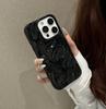 Black Silicone Phone Case with Meteorite Texture