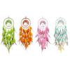 Bedroom Handmade Dreamcatchers Hanging Ornament with Feathered Tassels and Glowing In Dark Beads for Home Aesthetic