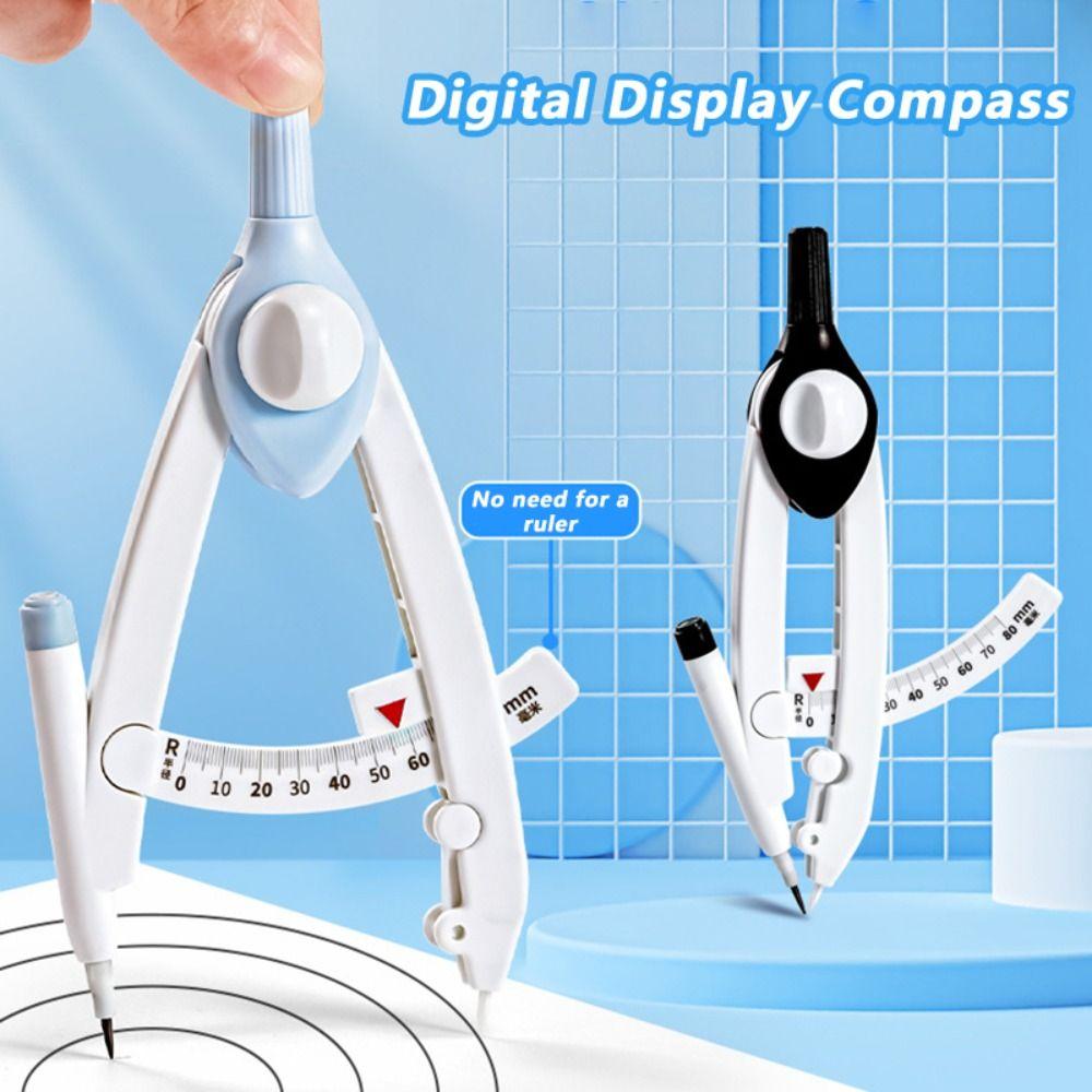 With Scale Digital Display Compass 1-13cm Diameter Drawing Circles Tool  Students Use