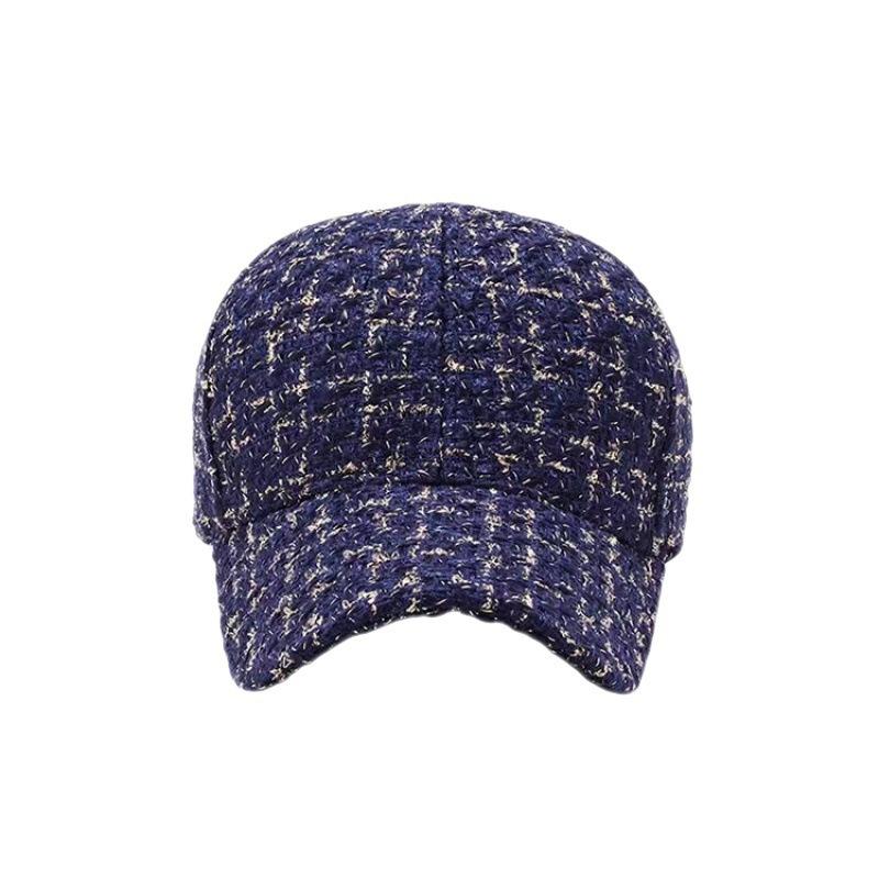 Autumn Winter Women Baseball Cap Fashion Gold Thread Tweed Snapback Caps Female Adjustable Outdoor Warm Sun Hat Elegant Dad Hats
