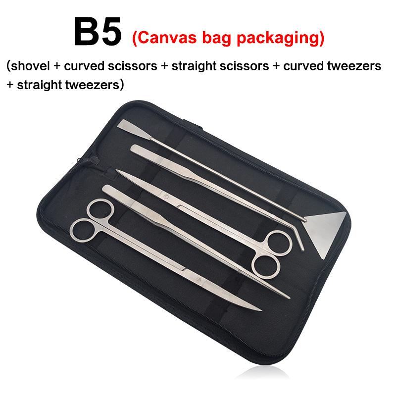 Aquarium Cleaning Tools Set Wave Scissors Tweezers Aquatic Plant Grass Trimming Stainless Fish Tank Tools Aquarium Accessories