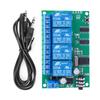 AD22B04 4 Channel DTMF Signal Tone Voice Decoder Relay Switch Module Non-Locking/Self-Locking/Interlocking/Time Delay