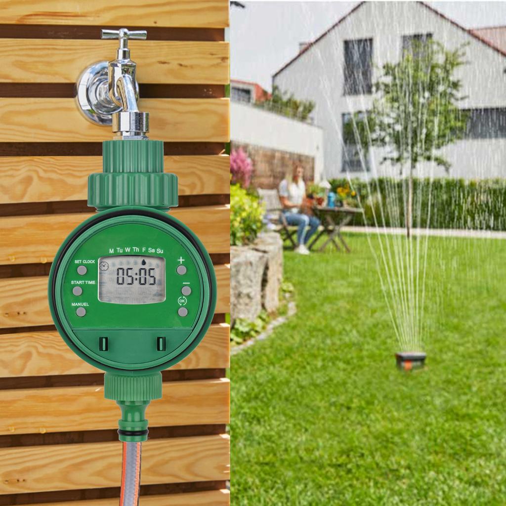 Garden Water Timer Digital Display G1 2 Thread Automatic Watering Timer for Balcony Lawn Greenhouse