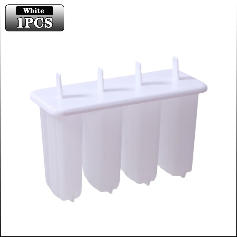 

1-10PCS 4 Compartment Ice Cream Molds with Lid DIY Popsicle Maker Box Reusable Frozen Treat Mold for Kids Summer Kitchen Tool