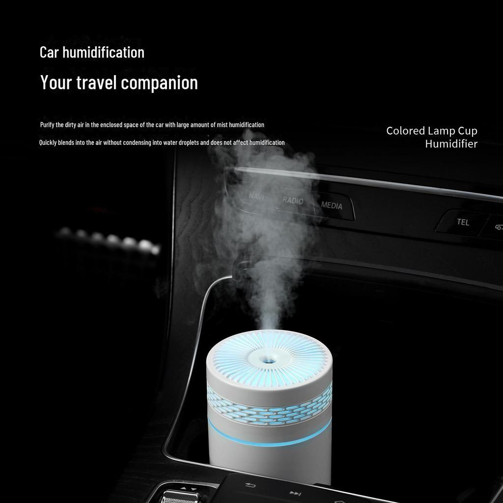 USB Portable Humidifier: Multi-Color Light, Large Mist, Home & Car Air Purifier