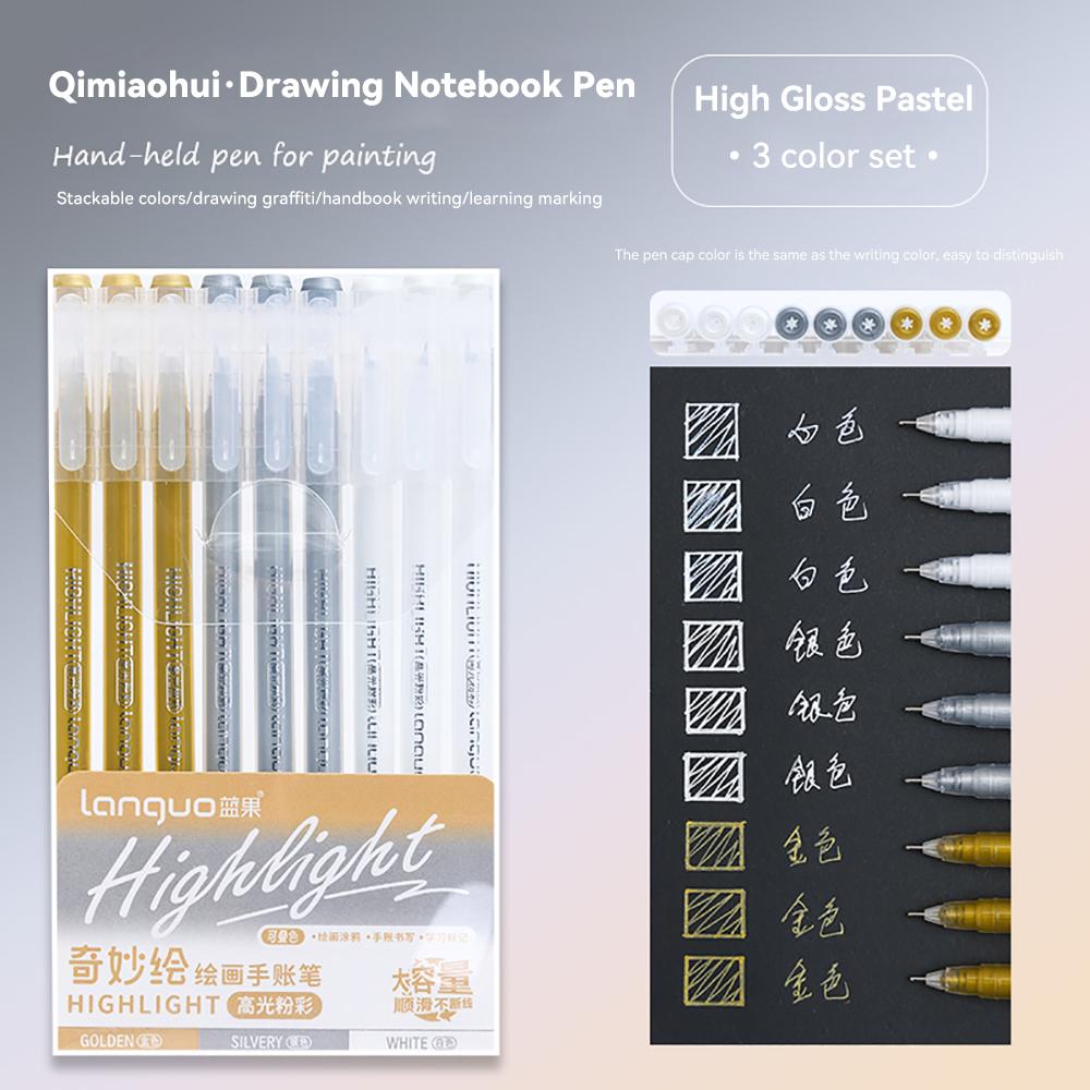 Languo 207/45/9 Colors Morandi Gel Pen 0.6mm Diary Scrapbook Painting DIY Gel Pen Set Drawing Art Markers School Supplies