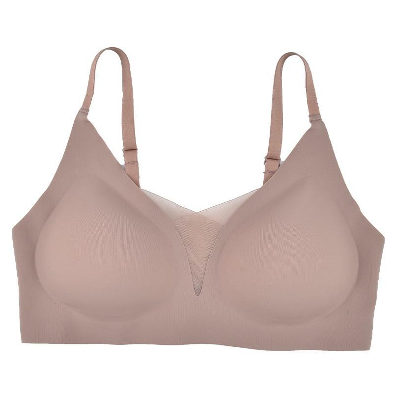 Women Seamless Wirefree Push Up Soft Support Bra For Small Bust S серый