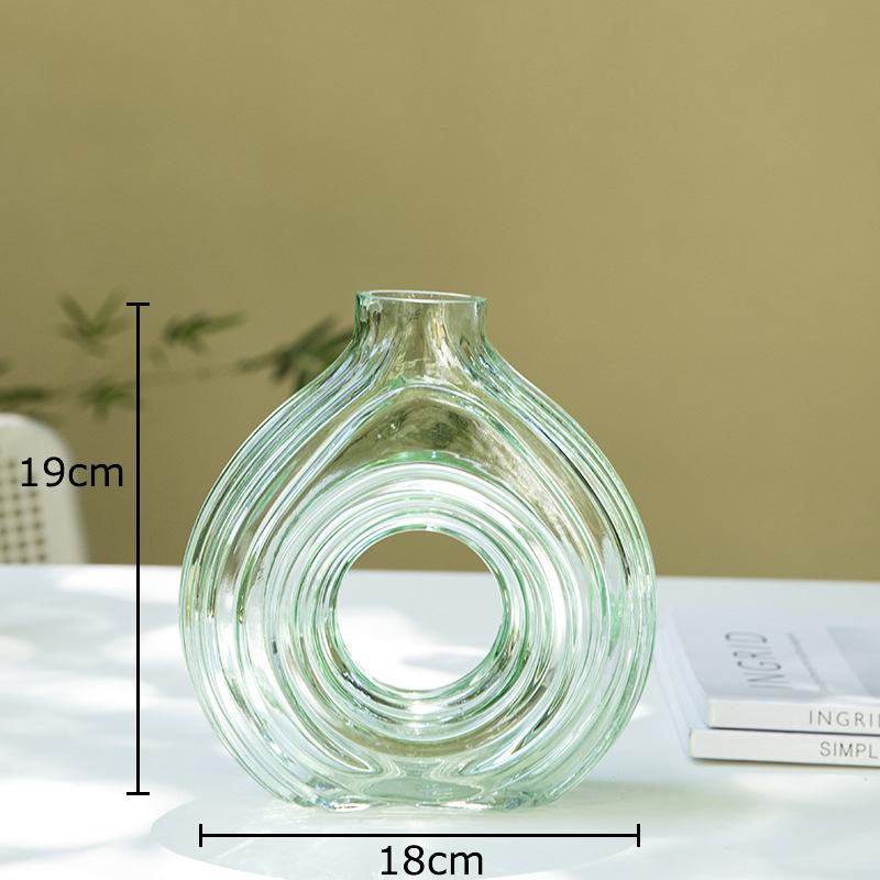 Hollow Transparent Glass Vase Hydroponics Plant Pots Table Decoration Flower Arrangement Floral Vases Room Aesthetic Decor