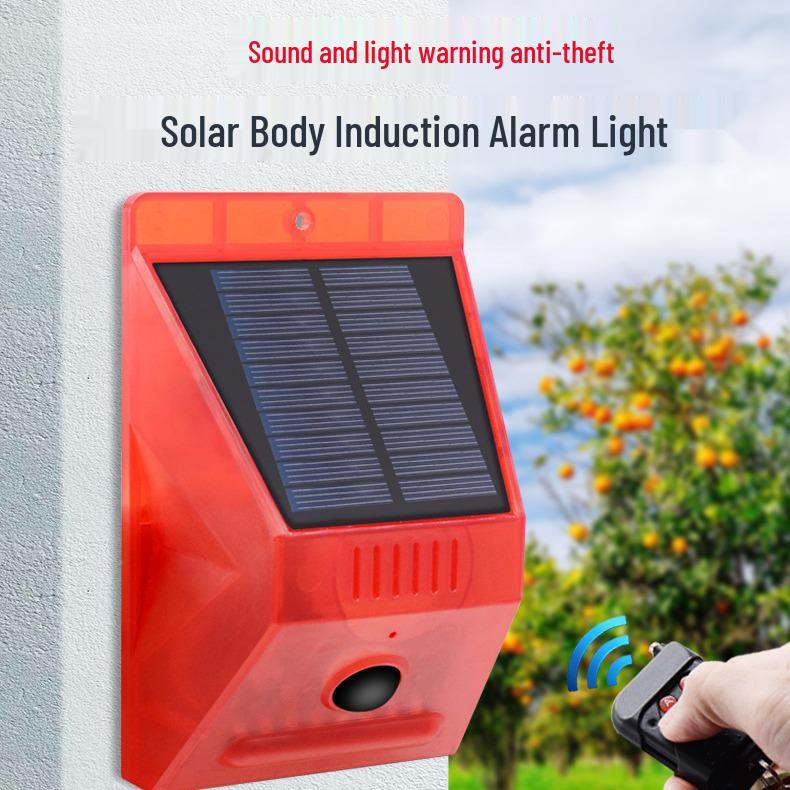Solar-Powered Remote Control Alarm with Motion Sensor and Animal Repellent