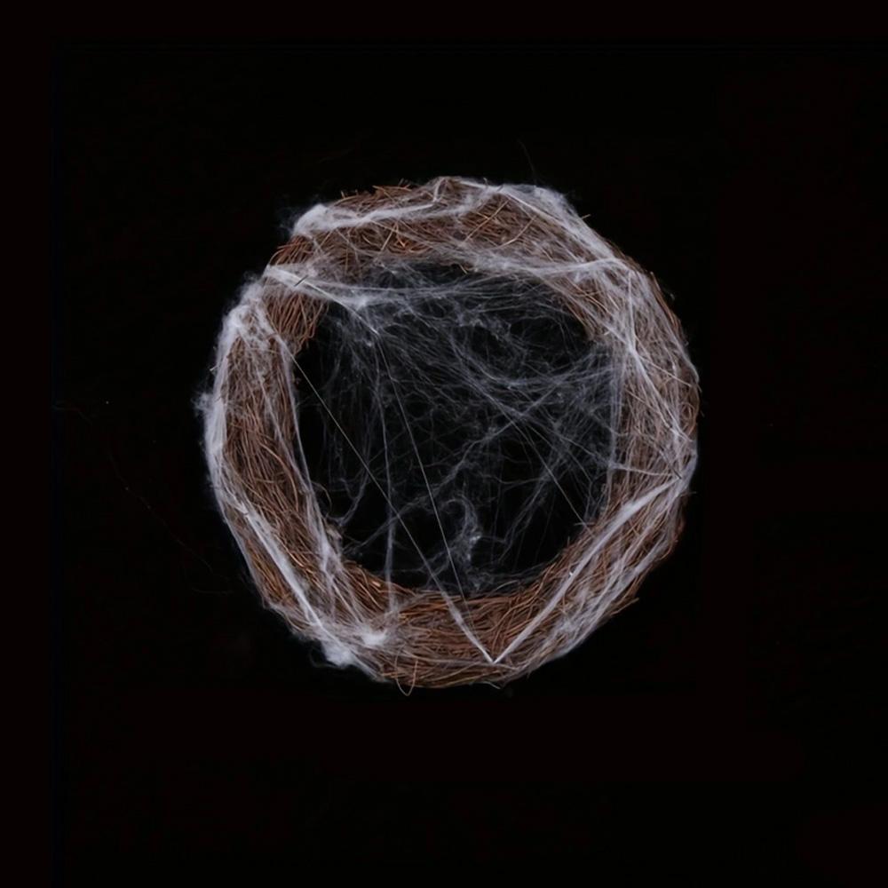 

1 шт. Хэллоуинские декоративные подвески, Сцены для вечеринки Круг из паучьей лозы, Хэллоуинская гирлянда для подвешивания на окно Pack of 1