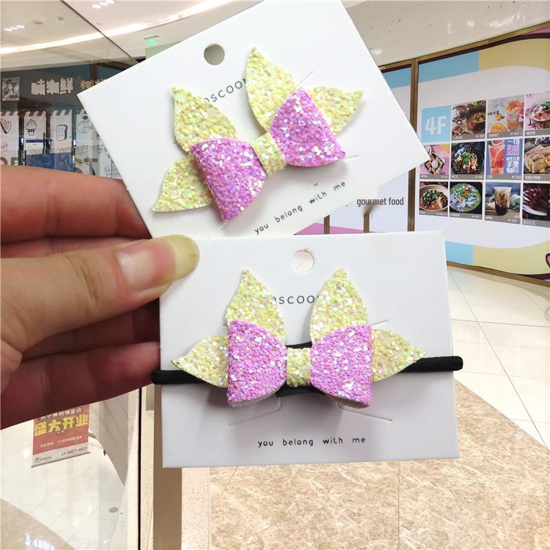 Women's Sequin Baby Bow Clip: Swallowtail Duckbill for Girls