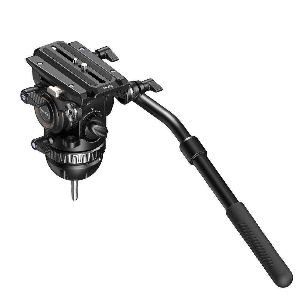 SmallRig Professional Video Head with Hydraulic Detachable and Manfrotto QR kg 8 kg Maximum PH8 4287 6-Step Counterbalance, 4-Step Pan/Tilt Damping,