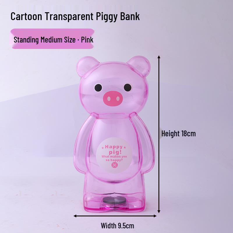 Clear Bear Coin Bank & Candy Jar for Kids' Birthdays