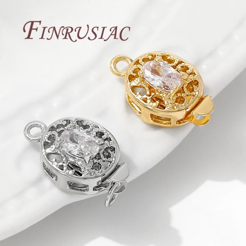 18K Gold Plated Bead Safety Clasp For Bracelets,Locks For Jewelry Making Accessories,Connectors Clasps Fittings