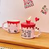 Birthday Candle Water Cup, Cake Gift Ceramic Cup, Birthday Gift Mugs Coffee Cups for Male Girlfriend Drinkware
