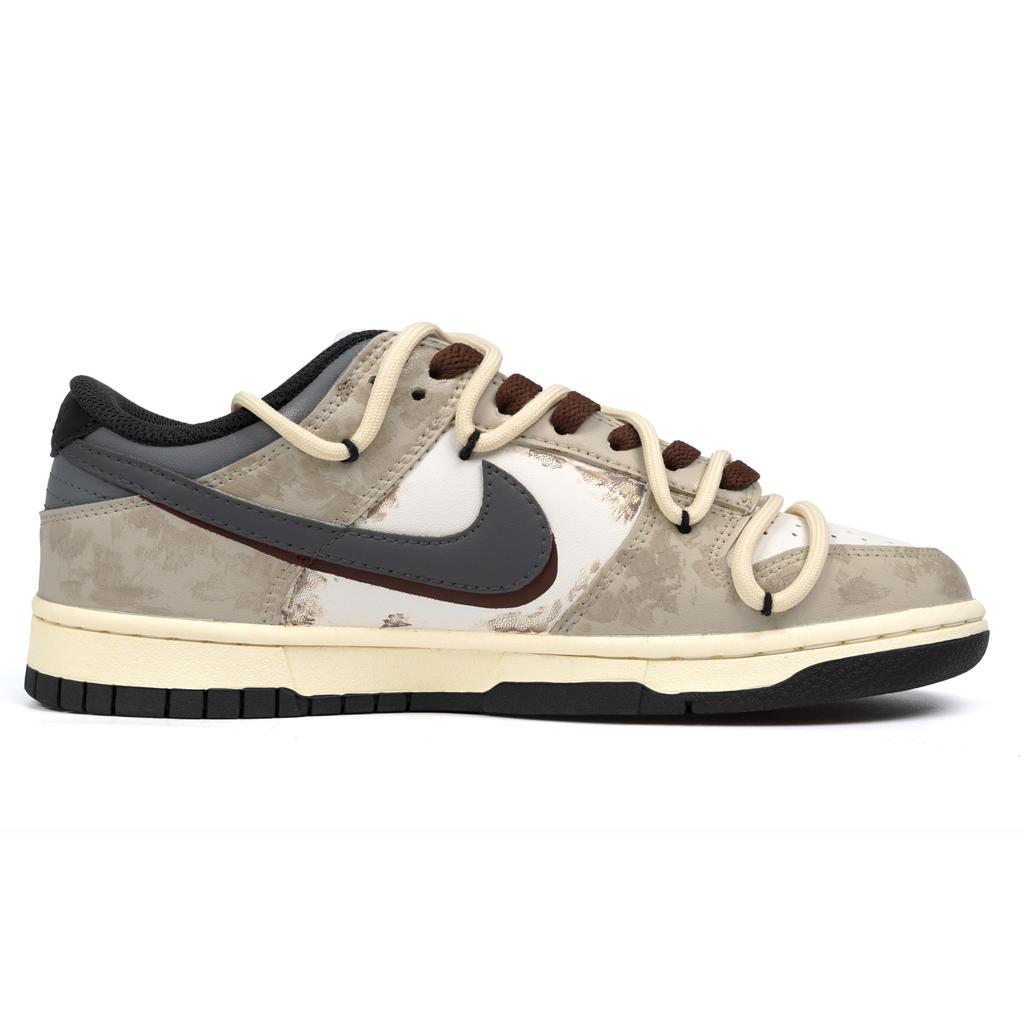 Nike Dunk Abrasion Resistant Low Top Skateboard Shoes Unisex Beige Brown DD1391-100(Team1192-2)
