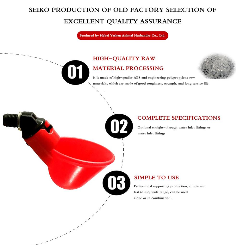 12 Pieces Drinking Bowl Poultry Drinker Ple Operation Watering Feeder