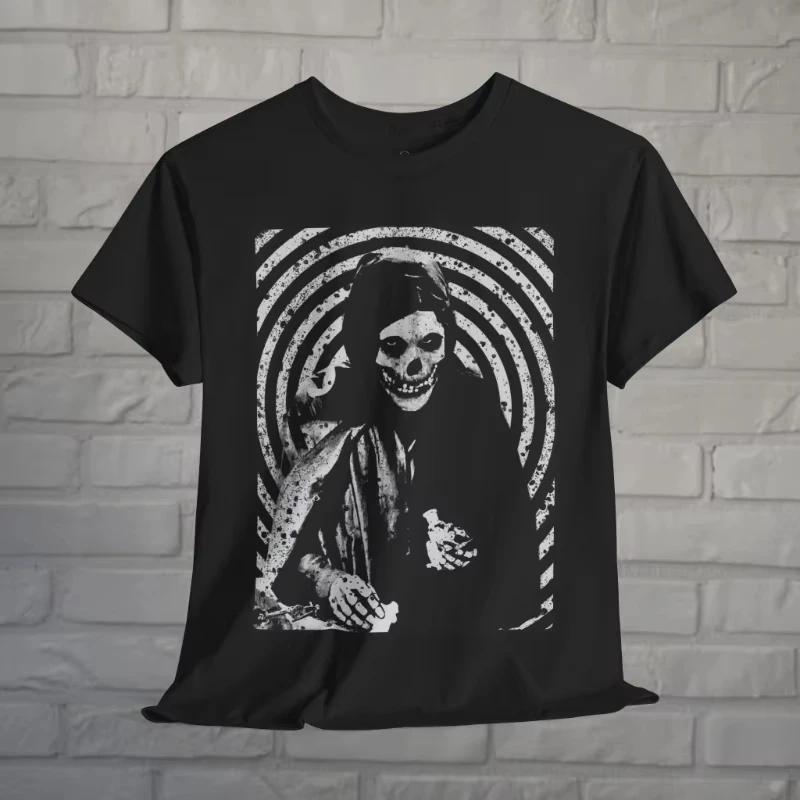 2025 Léto Nové Punkové Tričko Crimson Ghost Vintage Horor Goth Misfits Filmové Tričko Punková Kapela Tričko Dárek pro Hororové Fanoušky Unisex