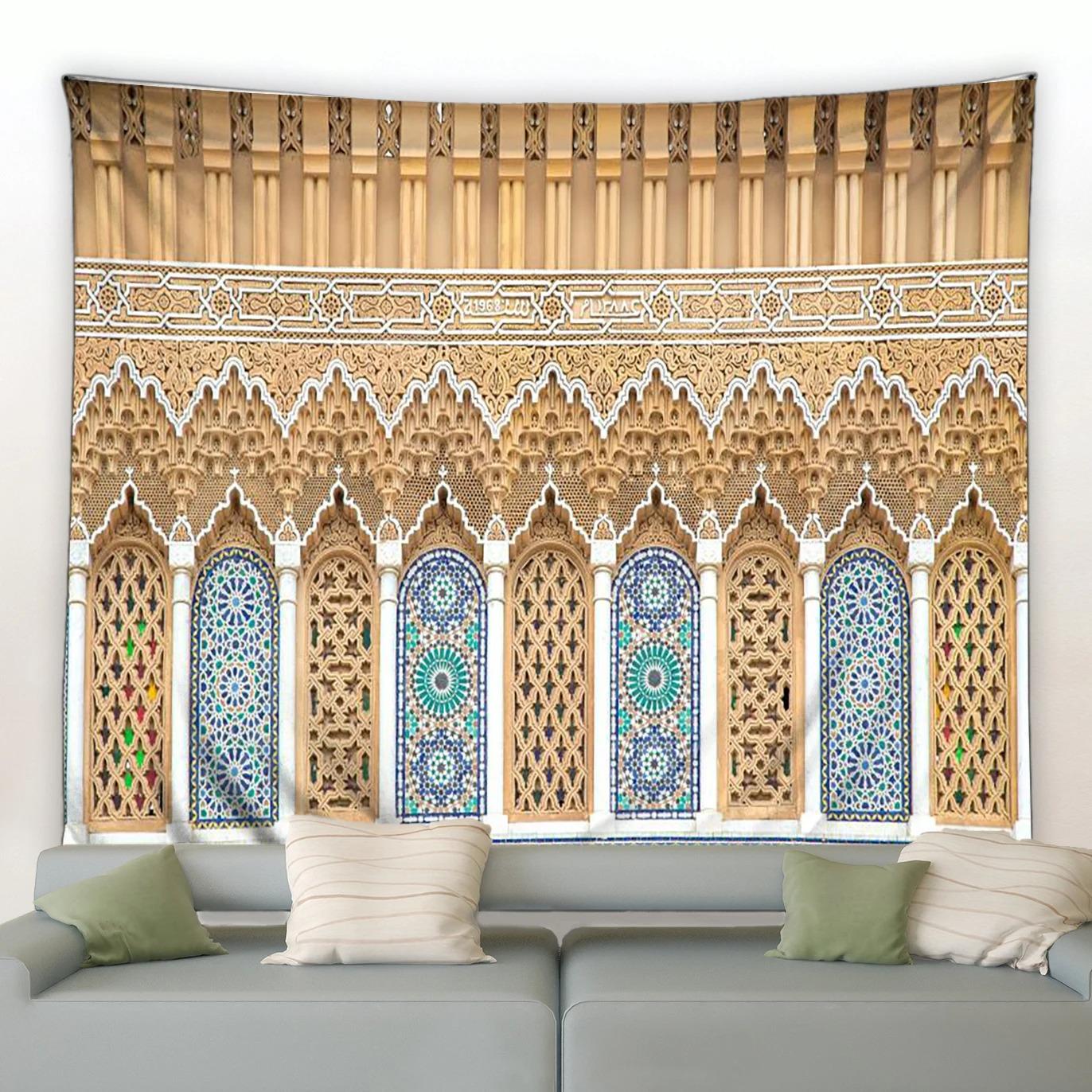 

Архитектурный настенный узор Гобелен Спальня Гостиная Гобелен Домашнее настенное украшение Гобелен 100x75cm