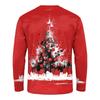 Men's Big Size Loose Fit Long Sleeve Neck T-Shirt with Christmas Print for Winter